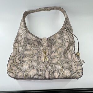 Gilli Taupe Snake Pattern Shoulder Bag